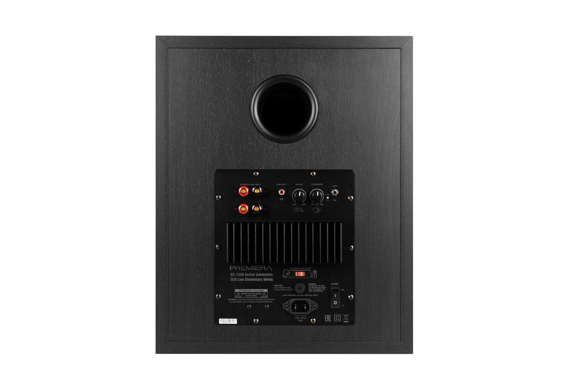 Сабвуфер PREMIERA ES-12SA Black wood grain – цена, описание и отзывы — фото