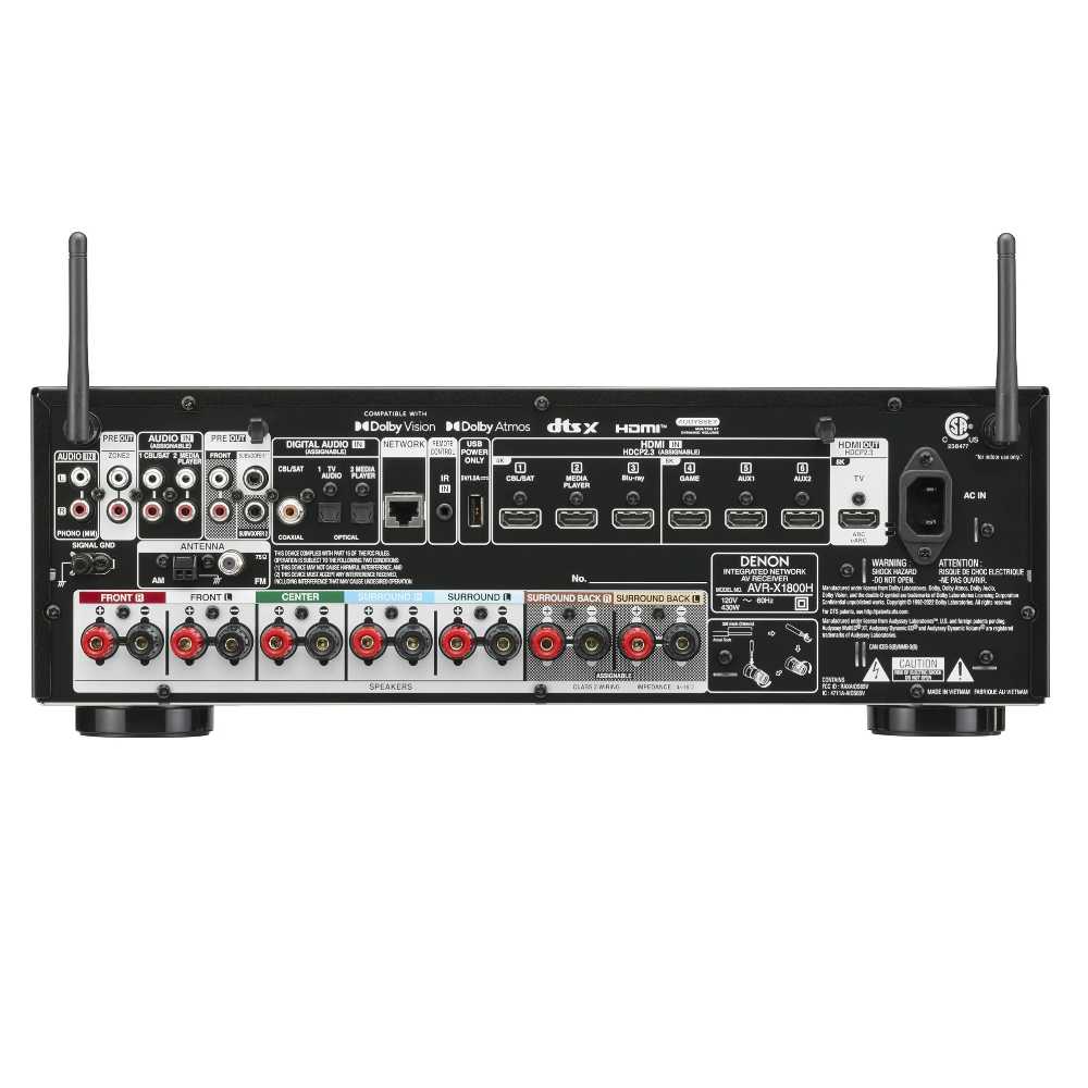 AV-ресиверы Denon AVR-X1800H Black – цена, описание и отзывы — фото