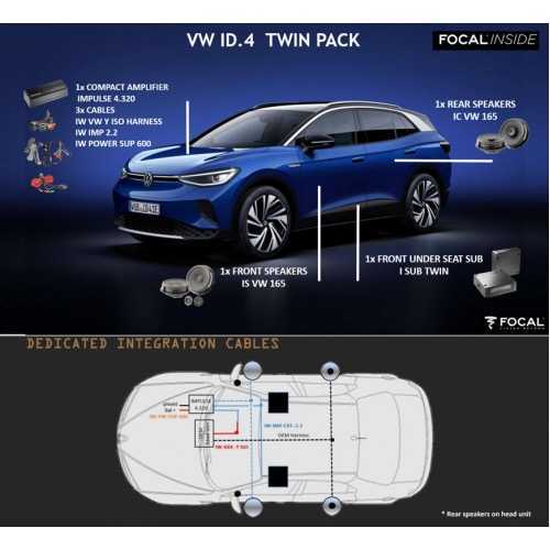 Комплект акустики для Volkswagen в штатные места от Focal Inside
