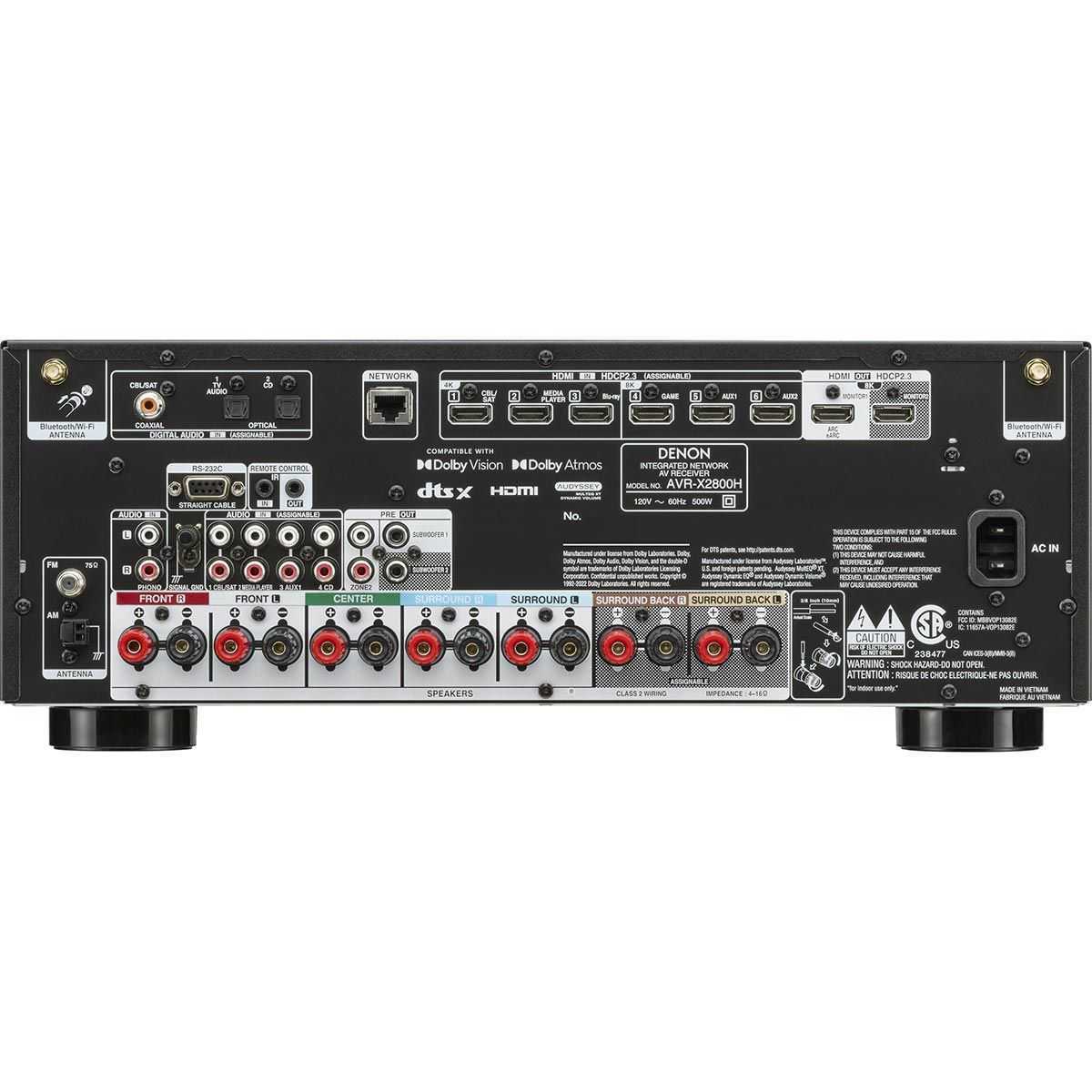 AV-ресиверы Denon AVR-X2800H Black – цена, описание и отзывы — фото