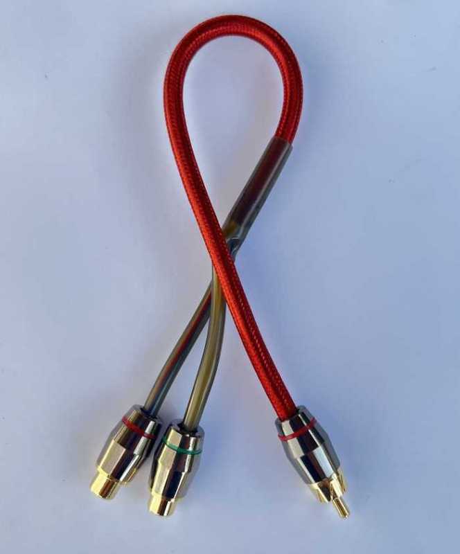 Y-коннектор Turbo Bass Y-RCA 1F2M - Red – цена, описание и отзывы — фото