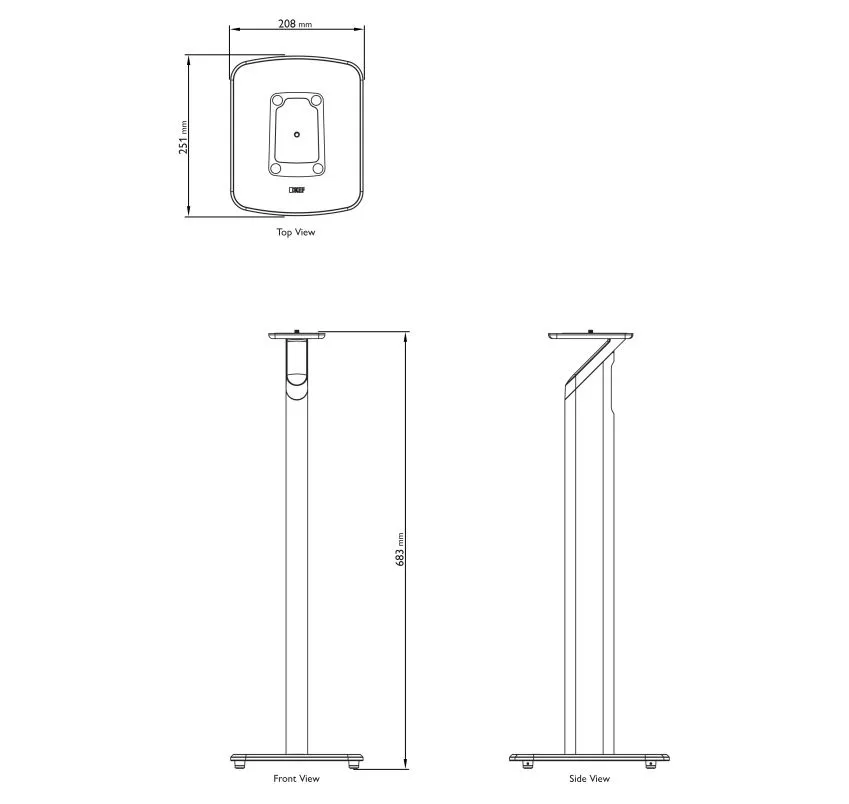 Стойка под акустику KEF S1 Floor Stand Black – цена, описание и отзывы — фото