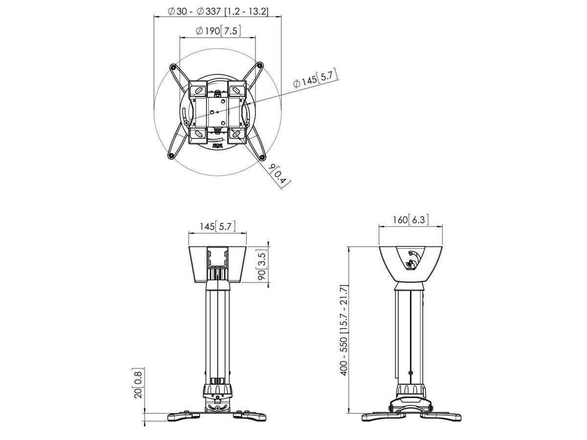 Потолочное крепление для проектора PPC 1540W потолочное крепление для проектора – цена, описание и отзывы — фото