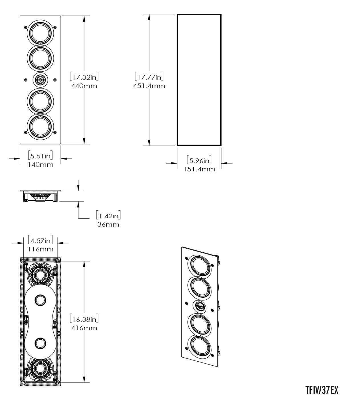  Origin Acoustics TFIW37 – цена, описание и отзывы — фото