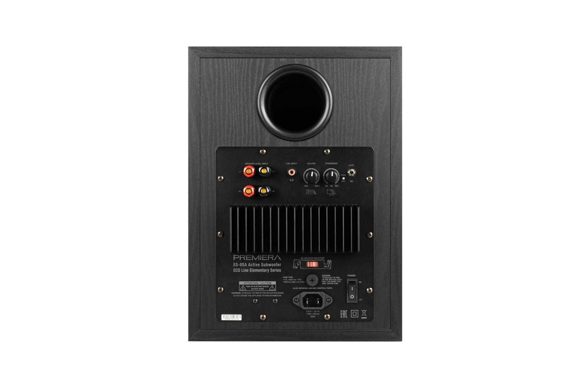 Сабвуфер PREMIERA ES-8SA Black wood grain – цена, описание и отзывы — фото