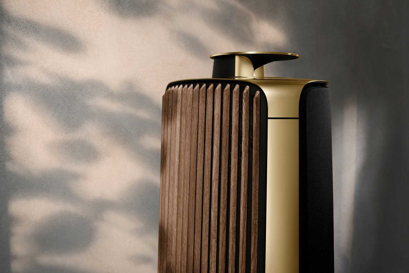 Напольная акустическая система Bang & Olufsen Beolab 50 Brass Tone, Black Cover / Smoked Oak Side Panel – цена, описание и отзывы — фото