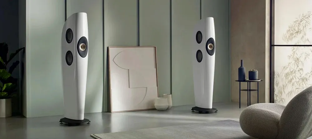 Напольная акустическая система KEF Blade One Meta Arctic White Champagne – цена, описание и отзывы — фото