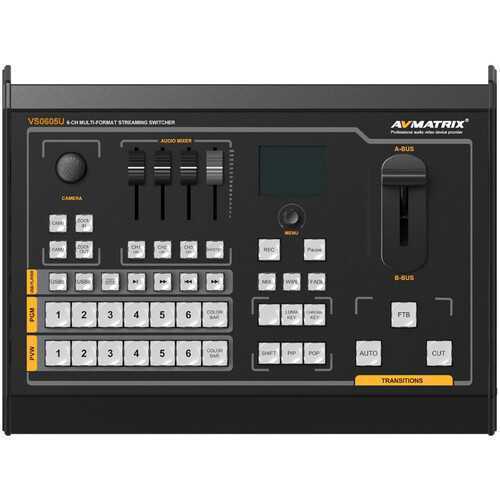 Видеомикшер Видеомикшер AVMATRIX VS0605U cтационарный 6CH SDI PTZ USB – цена, описание и отзывы — фото