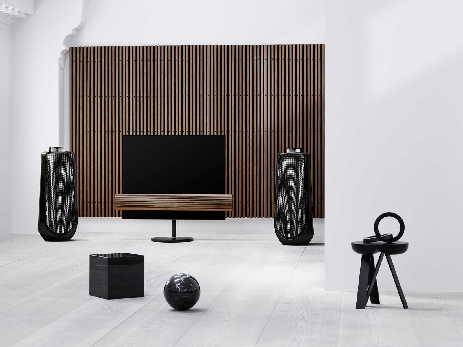 Напольная акустическая система Bang & Olufsen Beolab 50 Piano Black, Black Cover / Black Side Panel – цена, описание и отзывы — фото