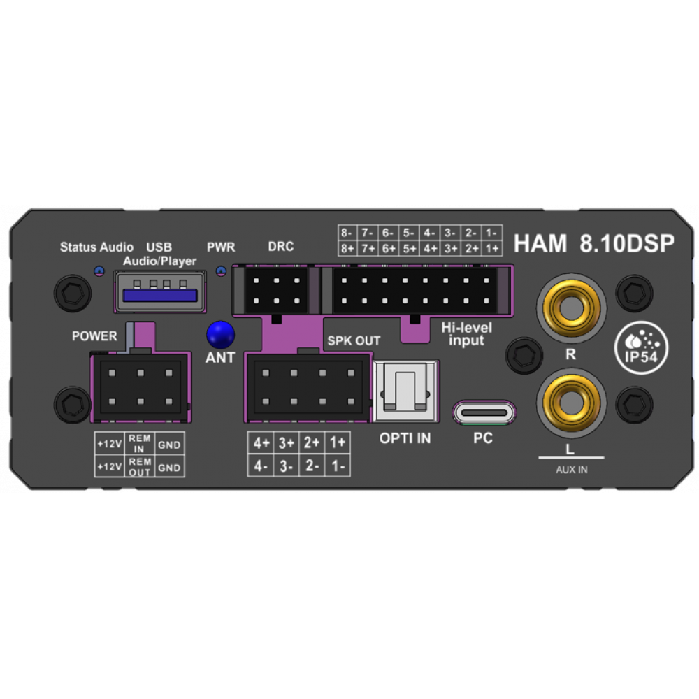 4-канальный усилитель+DSP Hellion HAM 8.10DSP – цена, описание и отзывы — фото