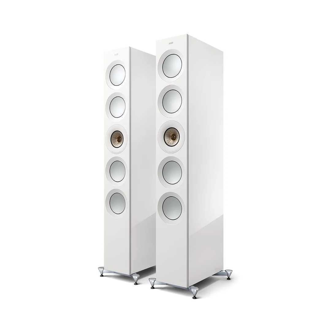 Напольная акустическая система KEF Reference 5 Meta High Gloss White Champagne – цена, описание и отзывы — фото