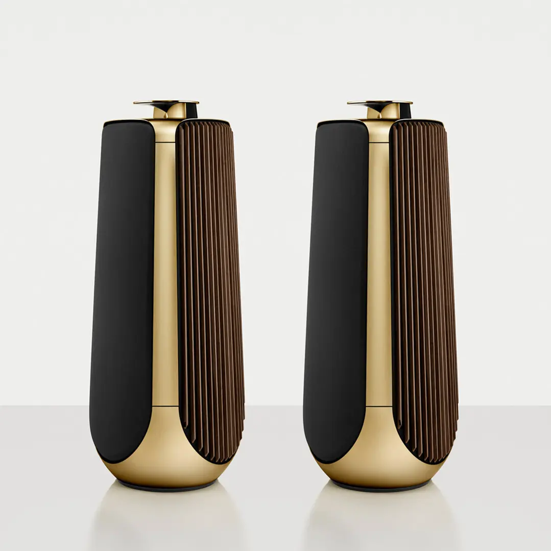 Напольная акустическая система Bang & Olufsen Beolab 50 Brass Tone, Black Cover / Smoked Oak Side Panel – цена, описание и отзывы — фото
