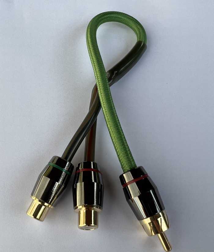 Y-коннектор Turbo Bass Y-RCA 1M2F - Green – цена, описание и отзывы — фото