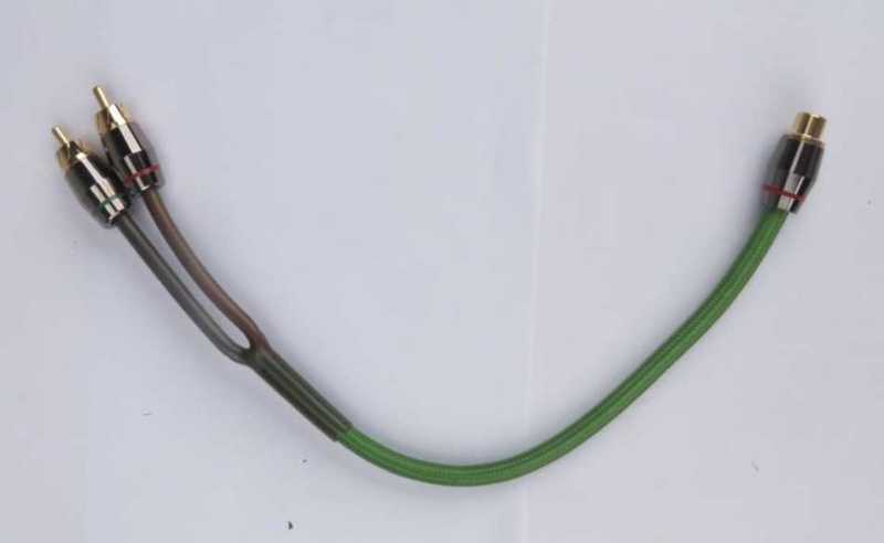 Y-коннектор Turbo Bass Y-RCA 1F2M - Green – цена, описание и отзывы — фото
